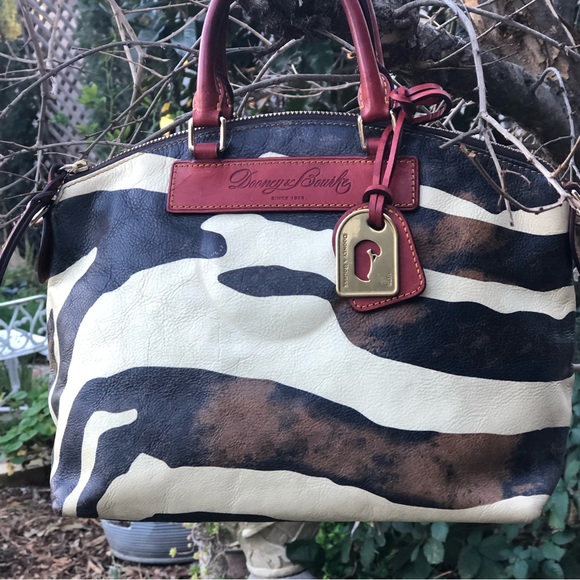 Dooney & Bourke Florentine Vachetta Zebra Satchel/Tote - Picture 3 of 11